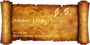 Juhász Ilián névjegykártya